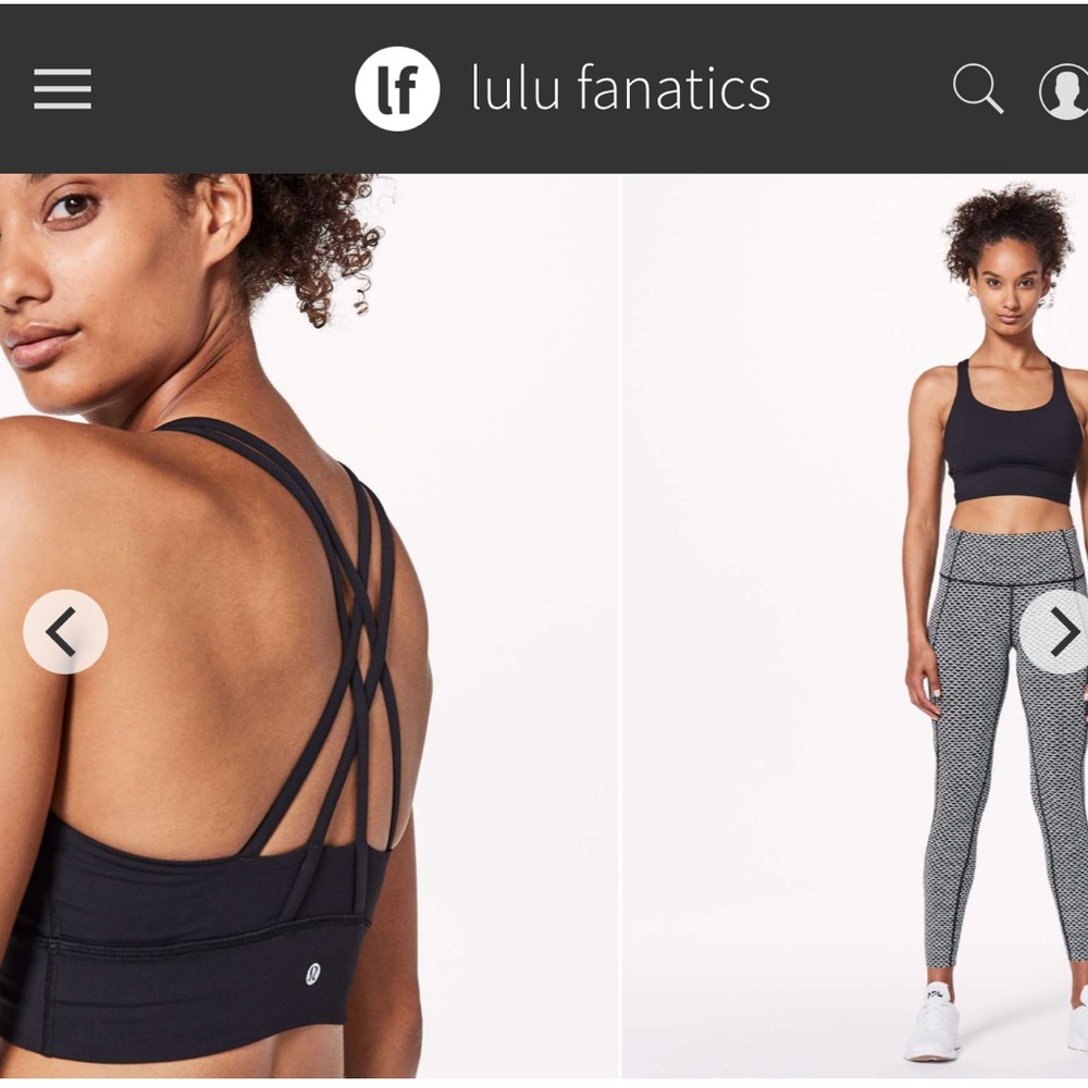 NWT Lululemon Energy Sports Bra Long Line Sz 8 B C Black Neutral Staple Piece!